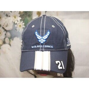 US Air Force 21 Wood Brothers Hat Ford Racing Team NASCAR Cap RARE Unisex Hat